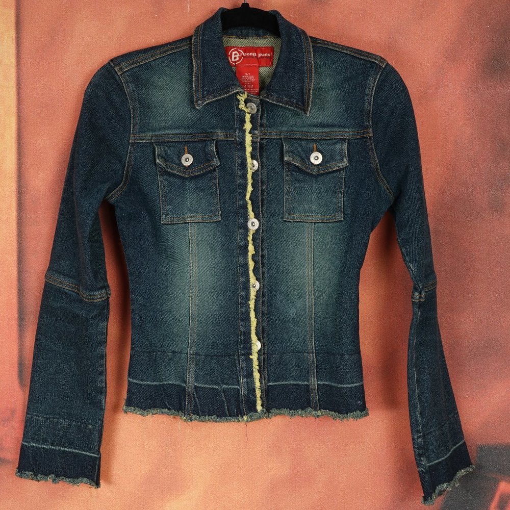 Bongo Jeans Women's Greenish Blue Denim Jacket -  Size Small/1